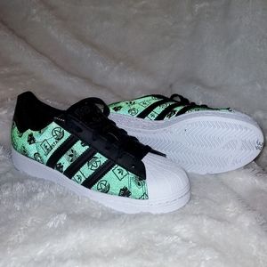 NWT Limited edition Adidas green superstar lifestyle sneakers